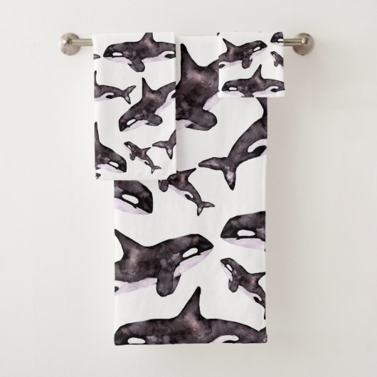 Waterverf Orca Bad Handdoek (Insitu)