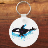 Waterverf Orca Sleutelhanger (Voorkant)