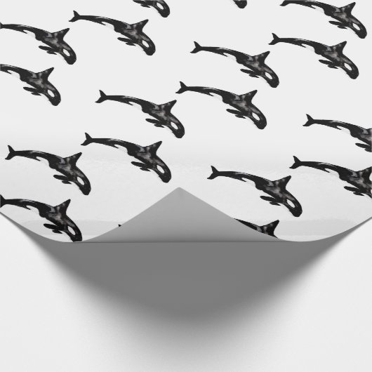 Waterverf Orca Whale Cadeaupapier (Hoek)