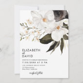 Waterverf Orchid Elegant Simple Minimal Wedding Kaart (Voorkant)