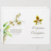 Waterverf - Orchid flower trouwprogramma (Voorkant / Achterkant)