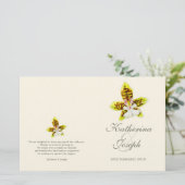 Waterverf - Orchid flower trouwprogramma (Staand voorkant)