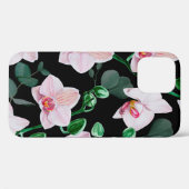 Waterverf orchidebloemen en eucalyptusbladeren pa Case-Mate iPhone case (Achterkant (horizontaal))