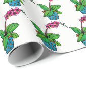 Waterverf orchidee Plant in mooie pot Cadeaupapier (Rol Hoek)