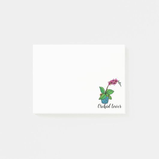 Waterverf orchidee Plant in mooie pot Post-it® Notes (Voorkant)