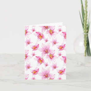Waterverf Orchids Design 15 Notitiekaartje