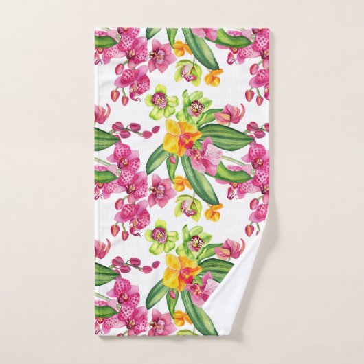 Waterverf Orchids Design 18 Bad Handdoek (Handdoek)