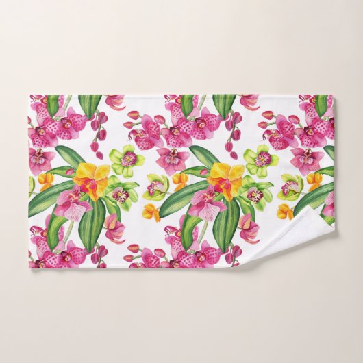 Waterverf Orchids Design 18 Bad Handdoek (Handdoek)