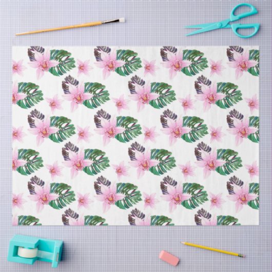 Waterverf Orchids Design 22 Tissuepapier (Craft)