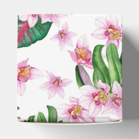 Waterverf Orchids Design 30 Bedankdoosjes (Bovenkant)