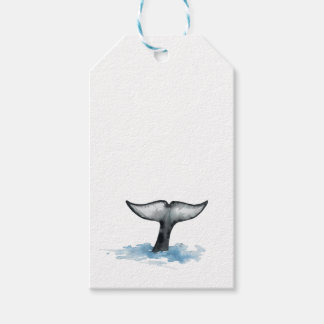 Waterverf Orka Staartvin Stickers Cadeaulabel