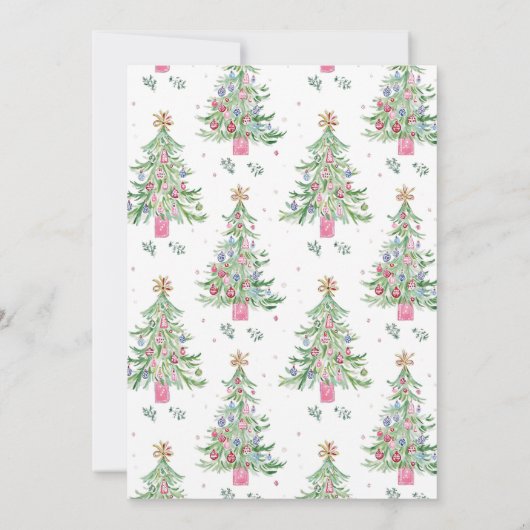 Waterverf Ornament Exchange Invitation Kaart (Achterkant)