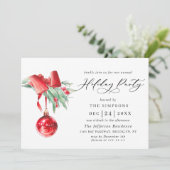 Waterverf Ornament kerstfeestdag Kaart (Staand voorkant)