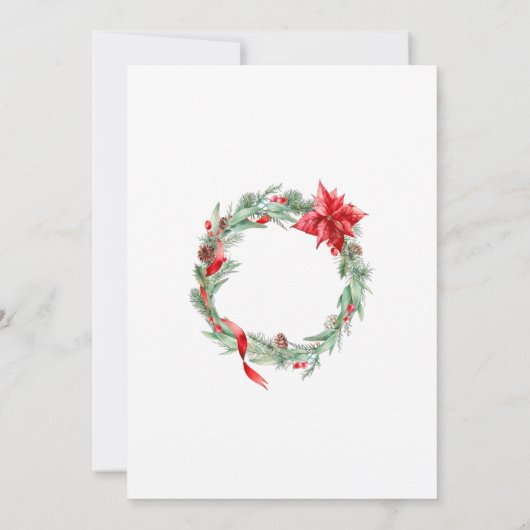 Waterverf Ornament kerstfeestdag Kaart (Achterkant)