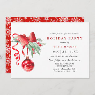 Waterverf Ornament kerstfeestdag Kaart