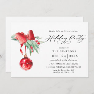 Waterverf Ornament kerstfeestdag Kaart