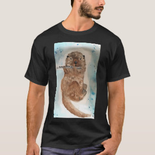 Waterverf Otter Fluitspelend T-shirt