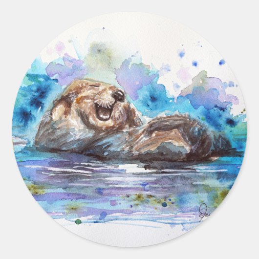 Waterverf Otter Stickers (Voorkant)