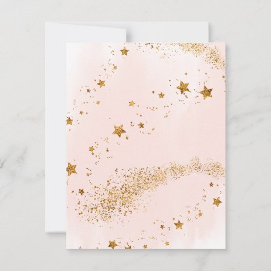 Waterverf Outer Space Two the Moon Dank je kaart (Achterkant)