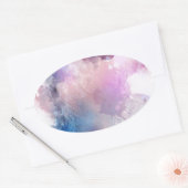 Waterverf Ovale Sticker (Envelop)