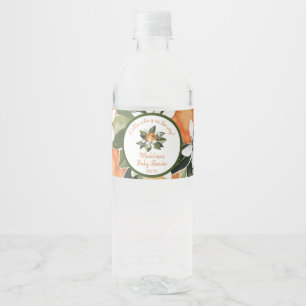 Waterverf over Baby shower onderweg Waterfles Etiket