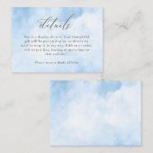 Waterverf over Cloud 9 Shower Details Informatiekaartje (Voorkant / Achterkant)