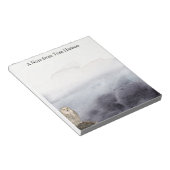 Waterverf Owl Blue Clouds - Aangepast Notitieblok (Schuin)