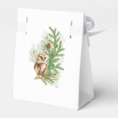 Waterverf Owl Kerstmis Bedankdoosjes (Achterkant)