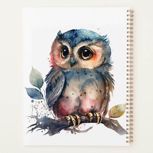 Waterverf Owl Planner (Achterkant)