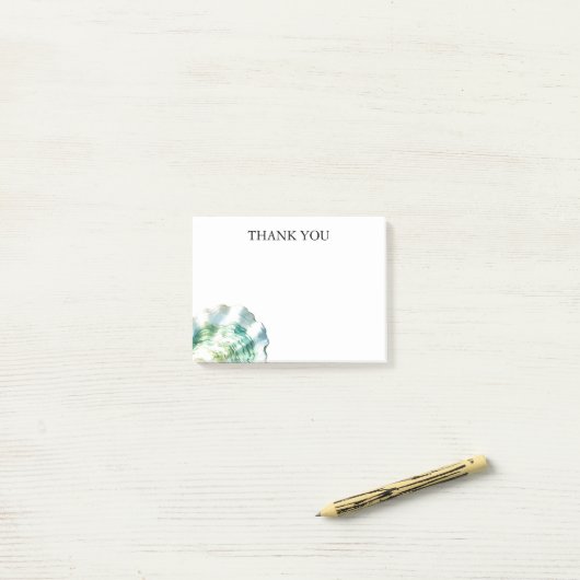 Waterverf Oyster Shell Custom Post-it® Notes (Op bureau)