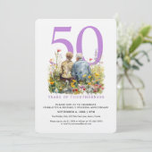 Waterverf Paar Liefde Romance Bruiloft Jubileum Kaart (Staand voorkant)