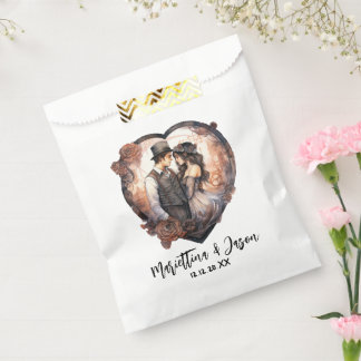 Waterverf paar romantisch hart  bedankzakje