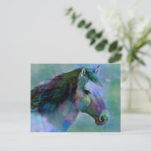 Waterverf paard briefkaart (Staand voorkant)