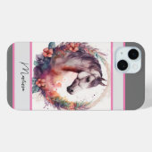 Waterverf paard Case-Mate iPhone case (Achterkant (horizontaal))