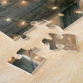 Waterverf Paard en Feestelijk Boerderij Kerst Legpuzzel (Zijkant)