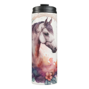 Waterverf paard thermosbeker