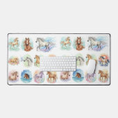 Waterverf paarden bureaumat (Keyboard & Muis)