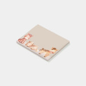 Waterverf Paarden Cartoon Tekening Post-it® Notes (Schuin)