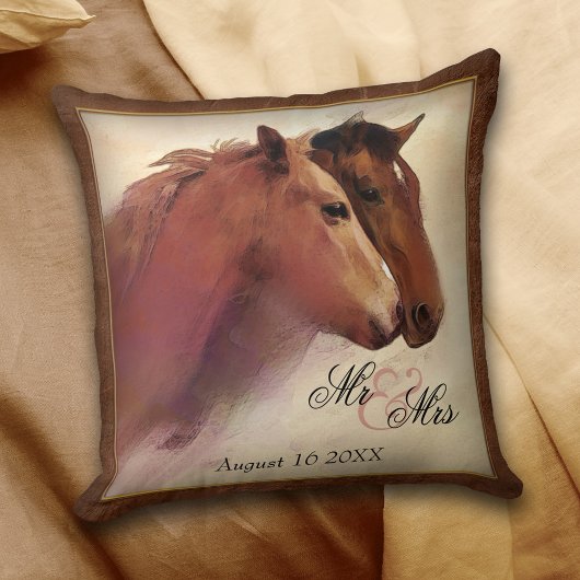 Waterverf paarden Wedding Pillow Kussen