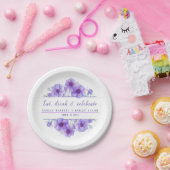 Waterverf paars-anemonpapier bord (Feest)