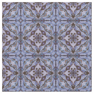 Waterverf Paars Azulejo Spaanse Tegel Stof