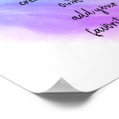 waterverf paars blauw voegt een slag van de citaat poster (Hoek)