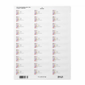 Waterverf Paars en blauw Wildbloem Adres Etiket (Full Sheet)