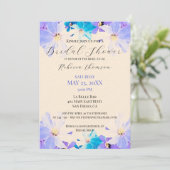 Waterverf Paars en Blauwgroen Vrijgezellenfeest va Kaart (Staand voorkant)