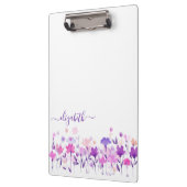 Waterverf paars floreel klembord (Links)