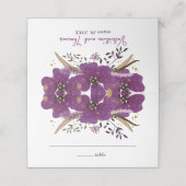 Waterverf Paars Flowers (Buitenkant ongevouwen)