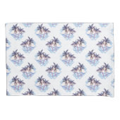 Waterverf Paars Geometrische palmboom Patroon Kussensloop (Voorkant-Links)