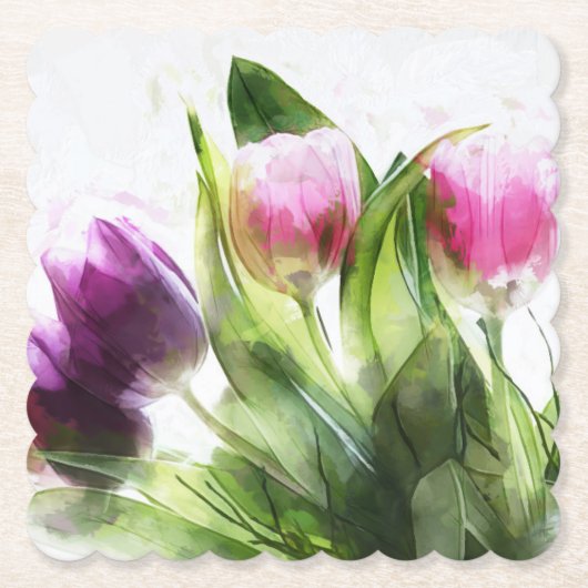 Waterverf Paars Onderzetter papier (Voorkant)