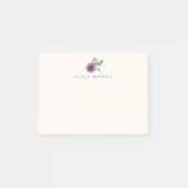 Waterverf Paars Pansy Persoonlijk Ivory Post-it® Notes (Voorkant)
