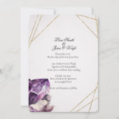 Waterverf Paarse Amethyst Modern Kaart (Voorkant)